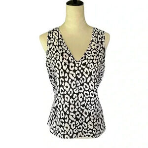 Express Women Sleeveless Animal Print Top‎ Size M